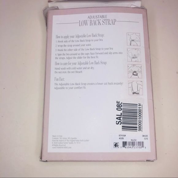 Fashion Forms Adjustable Low Back Strap 4105 - Picture 2 of 3